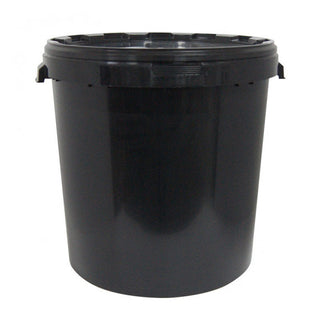 Seau noir sans anse 32l + couvercle